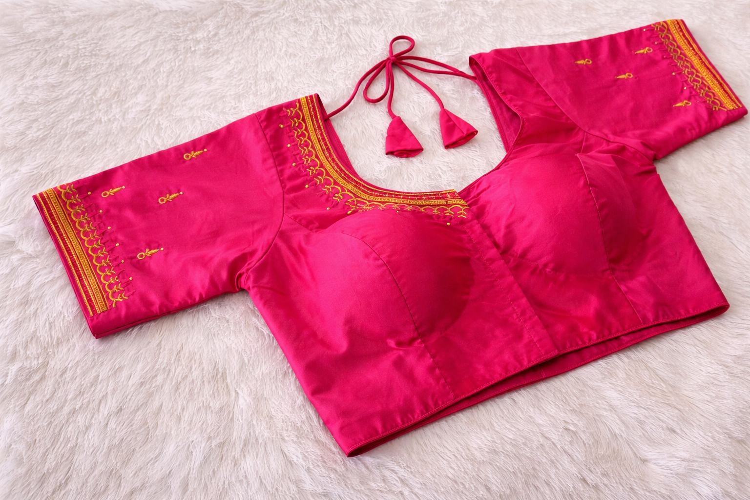 Classic Zari Border Silk Blouse