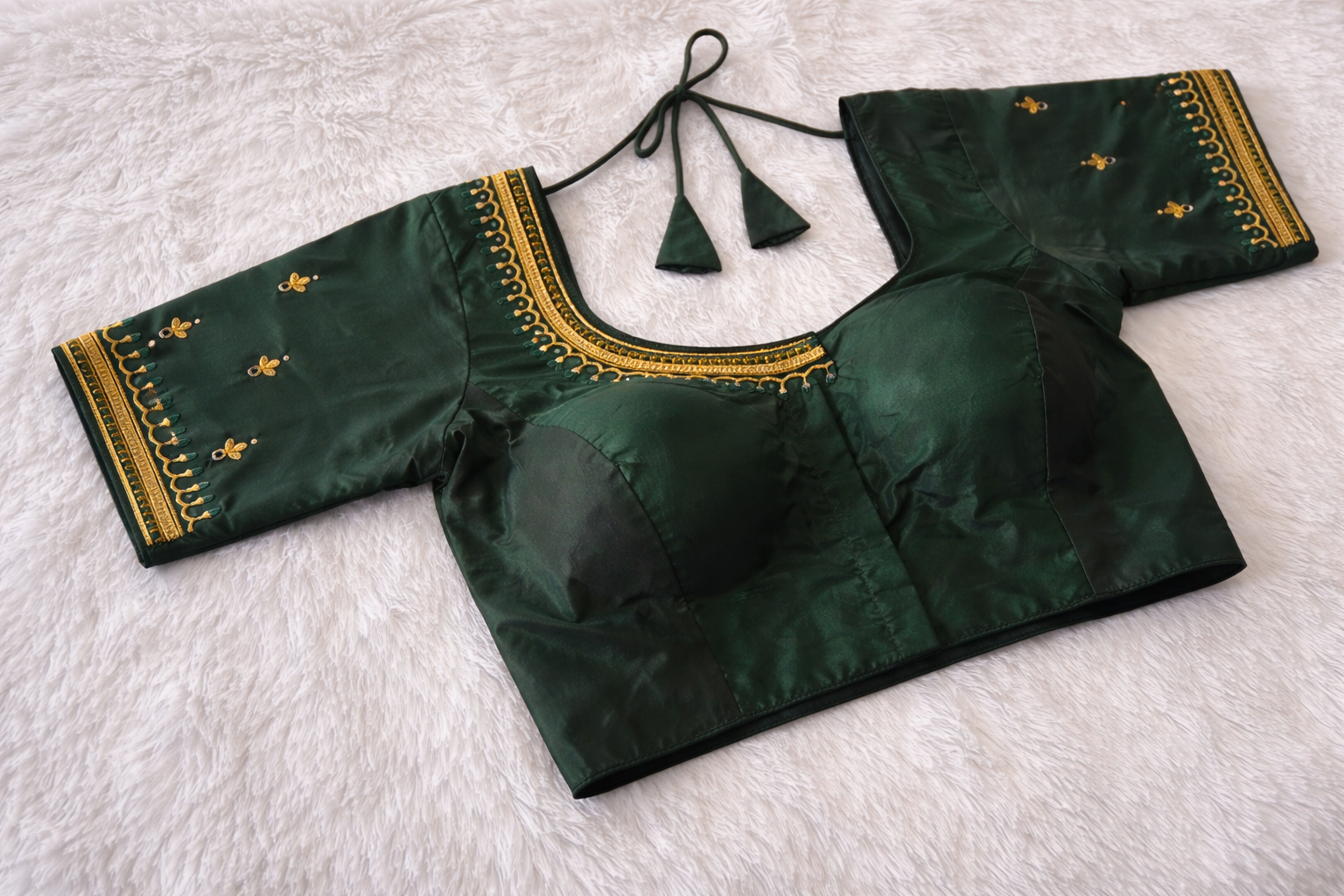 Classic Zari Border Silk Blouse