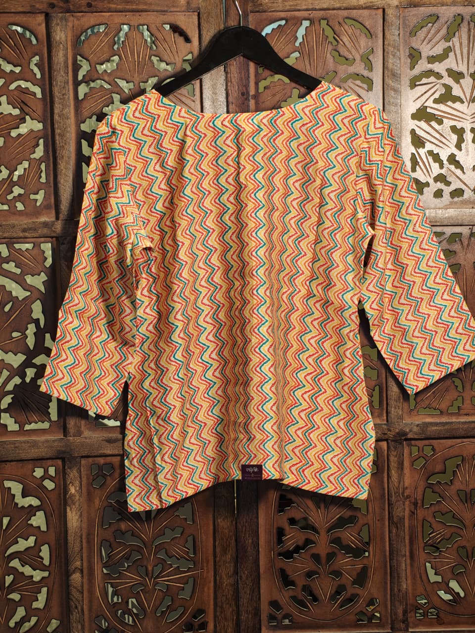 Sunrise Chevron Print Tunic Top