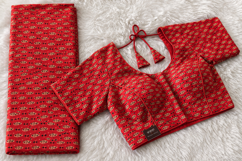 Floral Motif Silk Blouse